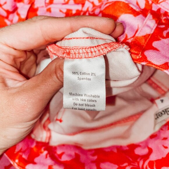 Tucker Jeans Ivy Floral Bootcut in Pink/Red - Picture 4 of 5